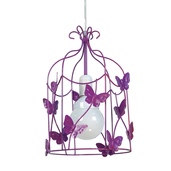 Suspension CAGE PAPILLONS 23cm - 1 Lumière