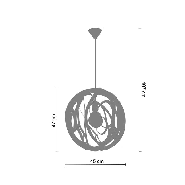Suspension TOSEL GLOBALIA,métal, H107xD45xP45  cm.