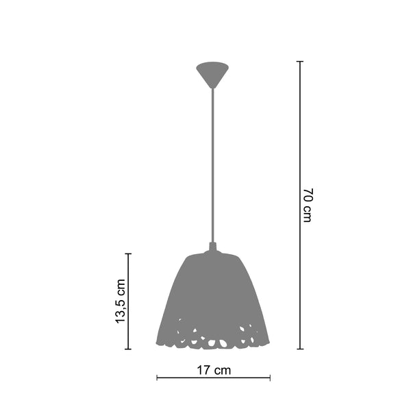 Suspension TOSEL FARO,Céramique H70xD17xP17  cm.
