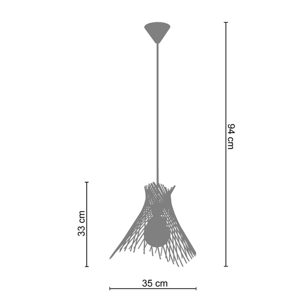 <tc>Suspensão MIKADO  35cm - 1 Luz  </tc>