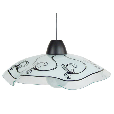 Suspension TOSEL PETRA,verre  H74xD45xP45  cm.