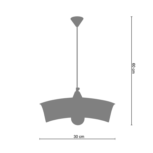 <tc>Suspensão MAYLIS 30cm - 1 Luz  </tc>