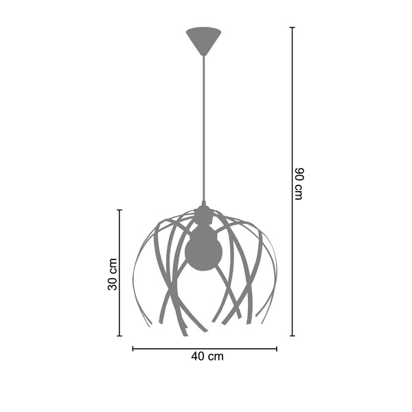 <tc>Suspensão CRAB BIG  40cm - 1 Luz  </tc>