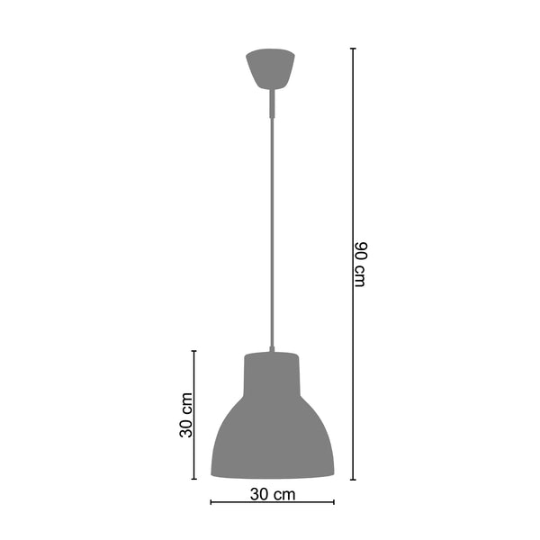 <tc>Suspensão CLOCHE VERRE METAL  30cm - 1 Luz  </tc>