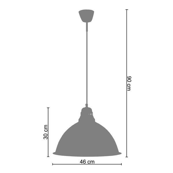 <tc>Suspensão BEIRAS  46cm - 1 Luz  </tc>