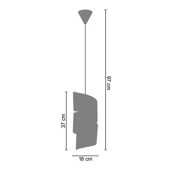 <tc>Suspensão VIRA  18cm - 1 Luz   </tc>