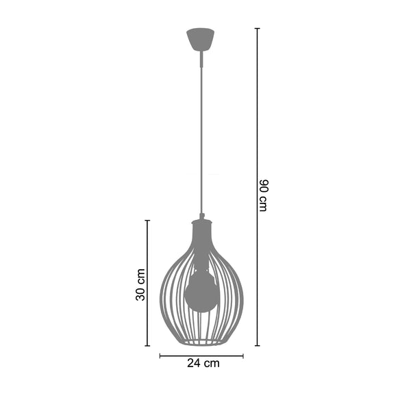 <tc>Suspensão RUGBY  24cm - 1 Luz </tc>