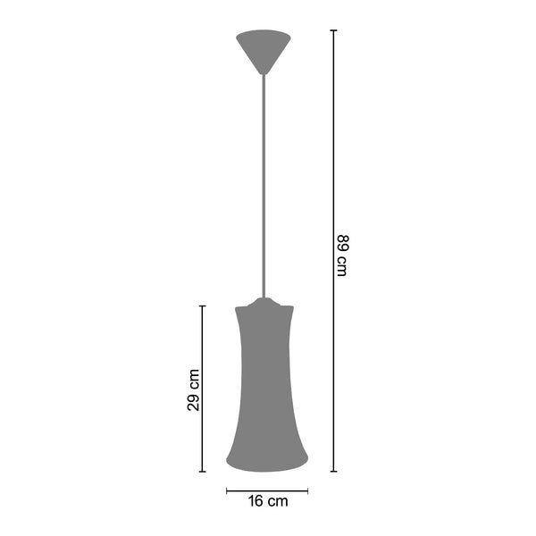 <tc>Suspensão TROMPETA METAL  16cm - 1 Luz  </tc>