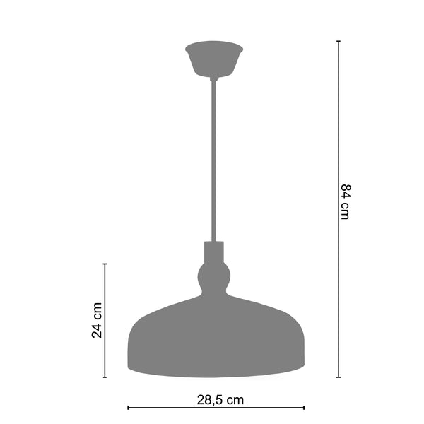 <tc>Suspensão TESTO  28,5cm - 1 Luz  </tc>
