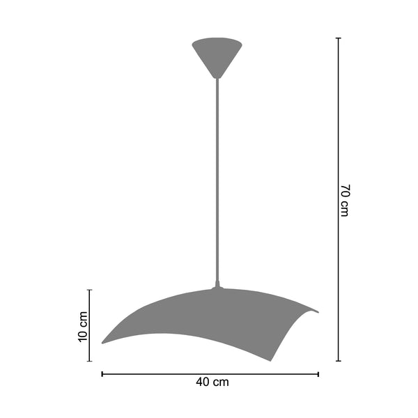 Suspension SERIQUADRO 40cm - 1 Lumière