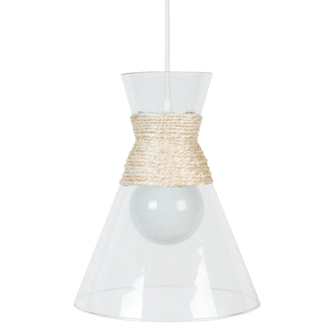 Suspension TOSEL CORDES ,verre  H100xD20xP20  cm.