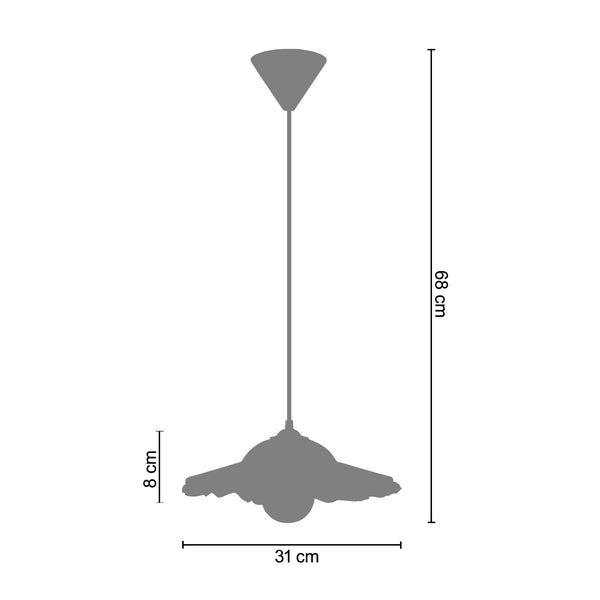 Suspension LODGE BRODÉ 31cm - 1 Lumière