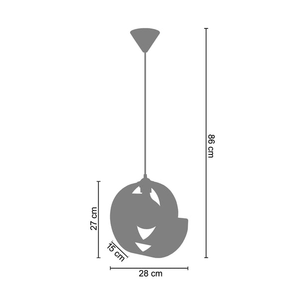 Suspension LUNE TWO 28cm - 1 Lumière