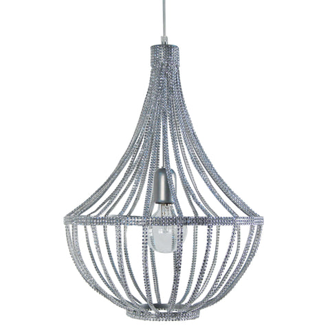 Suspension TOSEL BRILLANTE métal H100xD40xP55cm - 1 Lumière