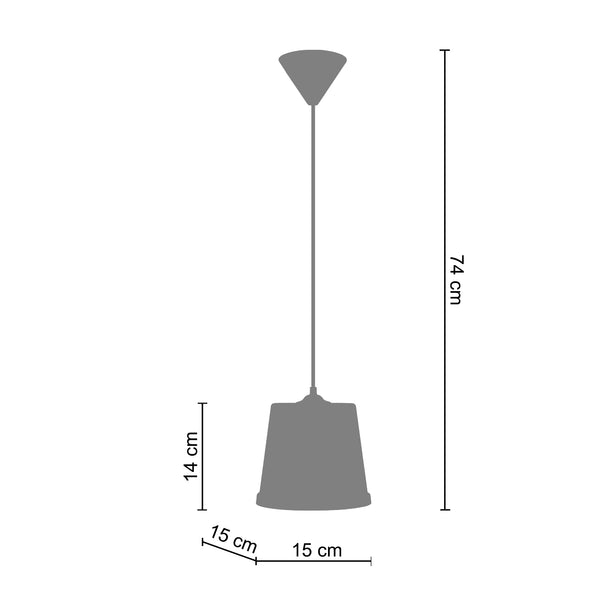 Suspension FACTORY 15cm - 1 Lumière