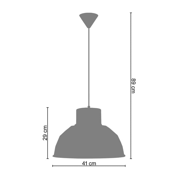Suspension TOSEL CAMPANA ROULÉ métal  H100xD41xP41cm- 1 Lumière
