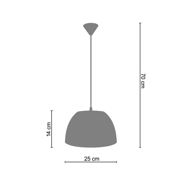 <tc>Suspensão PLEXI PRIMERA  25cm - 1 Luz  </tc>