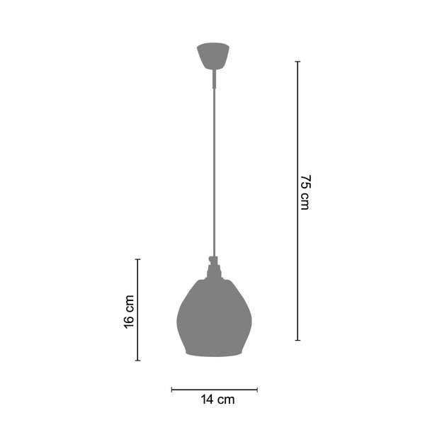 Suspension GOLDEN  16cm - 1 Lumière