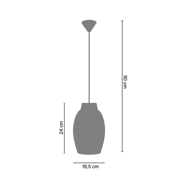 <tc>Suspensão NATURE  19,5cm - 1 Luz  </tc>