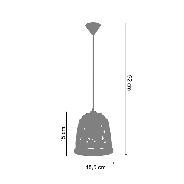 <tc>Suspensão SEIXO  18,5cm - 1 Luz  </tc>