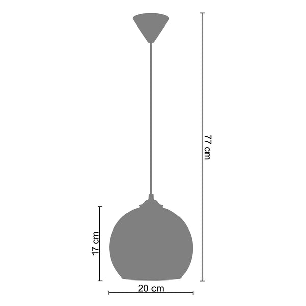 Suspension TOSEL BOULE A verre 20cm - 1 Lumière