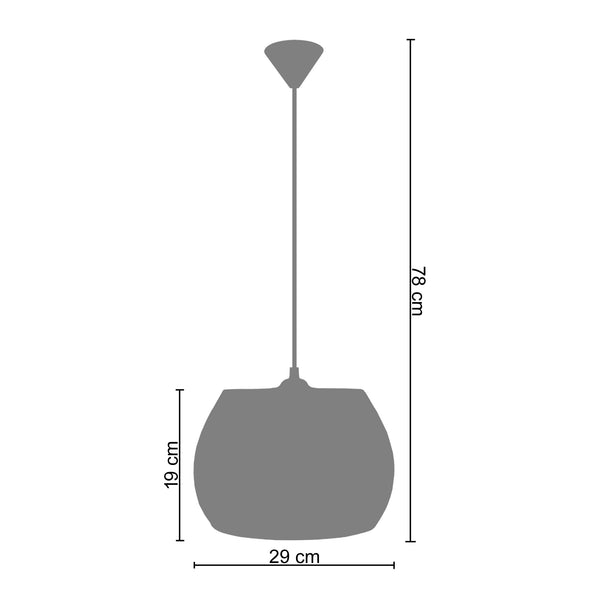 Suspension CALCUTA 29cm - 1 Lumière