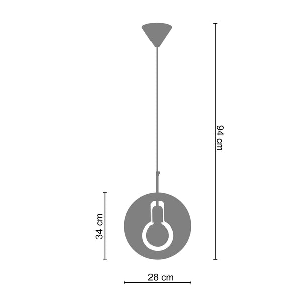 Suspension MOSS 28cm - 1 Lumière