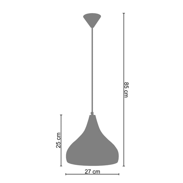 Suspension TOSEL CAMBERRA,métal  H85xD27xP27  cm.