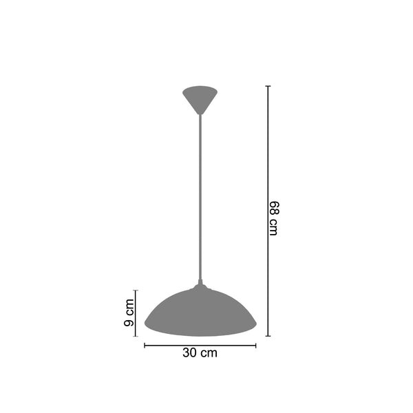 <tc>Suspensão DEMI-LUNE A  30cm - 1 Luz  </tc>