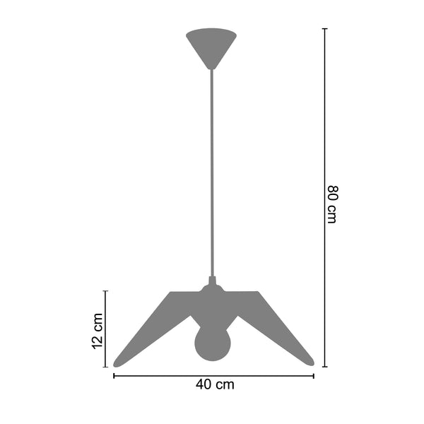 Suspension BOOMERANG  40cm - 1 Lumière