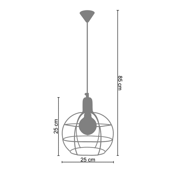 Suspension TOSEL ARMILARE,métal  H85xD25xP25  cm.