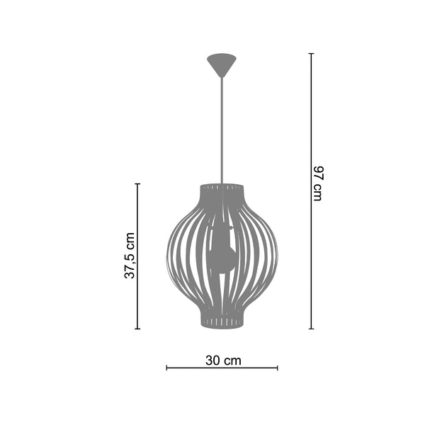 Suspension LAM. BASEL 30cm - 1 Lumière