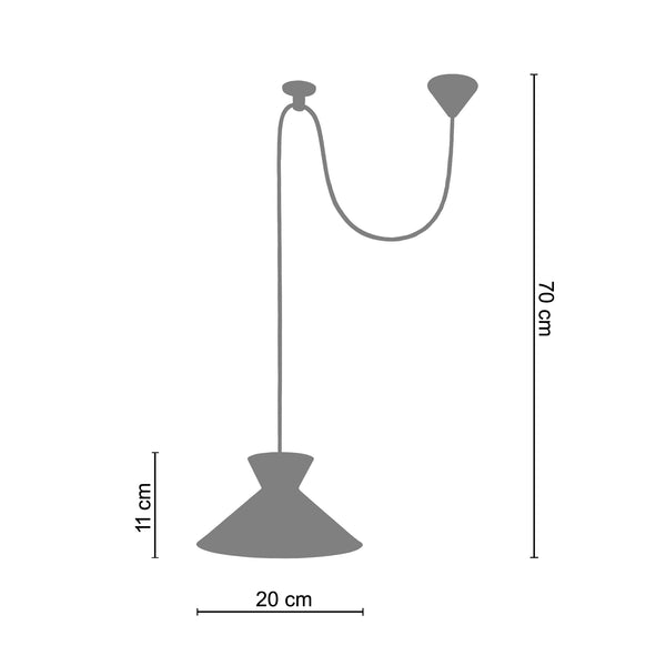 <tc>Suspensão LEEDS  20cm - 1 Luz </tc>