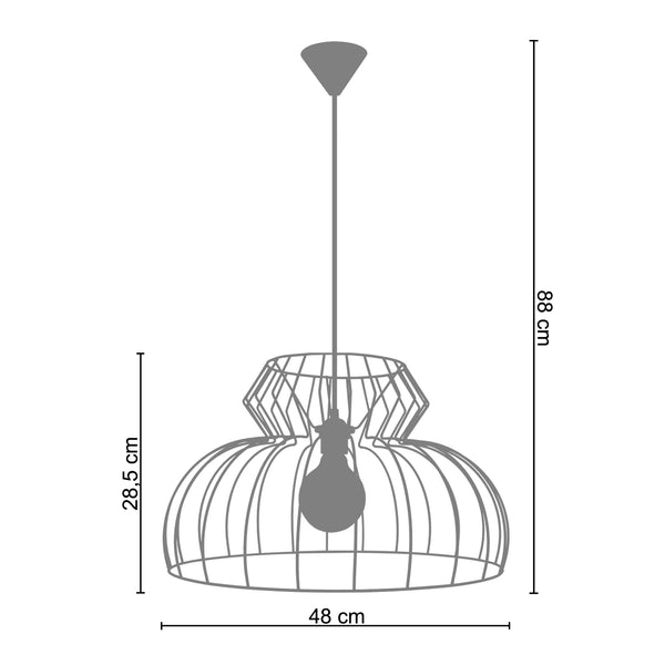 Suspension BARTOLO 48cm - 1 Lumière