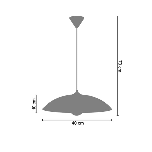 Suspension TOSEL DEMI LUNE BIG,métal  H70xD40xP40  cm.