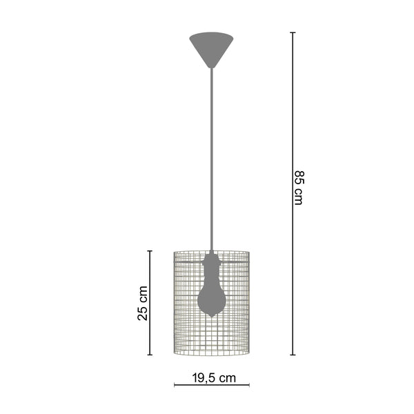 Suspension NOIRON 19.5cm - 1 Lumière