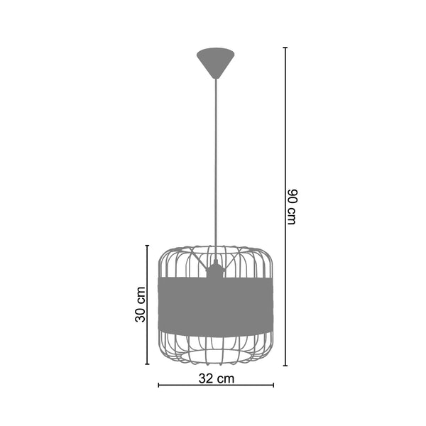 <tc>Suspensão TRESSÉ.BAGO A  25cm - 1 Luz </tc>
