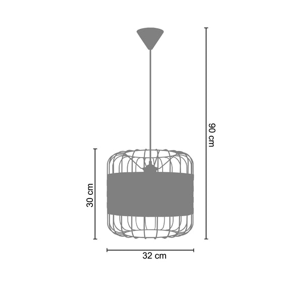 <tc>Suspensão TRESSÉ.BAGO B  32cm - 1 Luz  </tc>