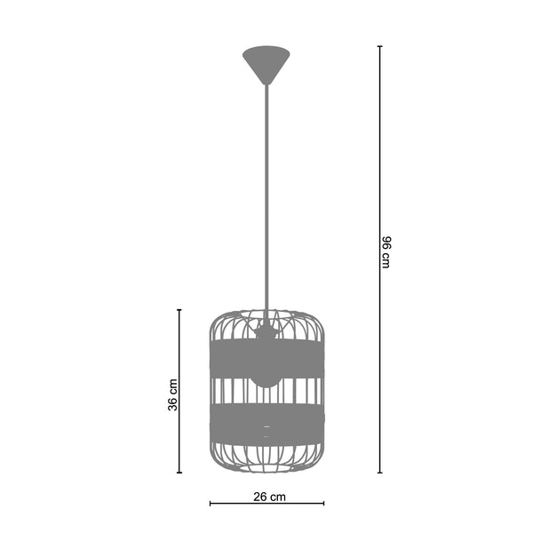 <transcy>Suspensão TRESSÉ-MINDAT  26cm - 1 Luz </transcy>