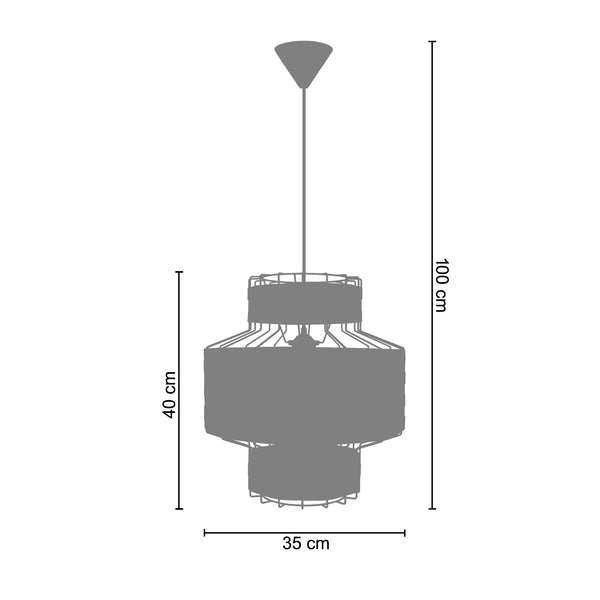 <transcy>Suspensão TRESSÉ-BAGAN  35cm - 1 Luz </transcy>