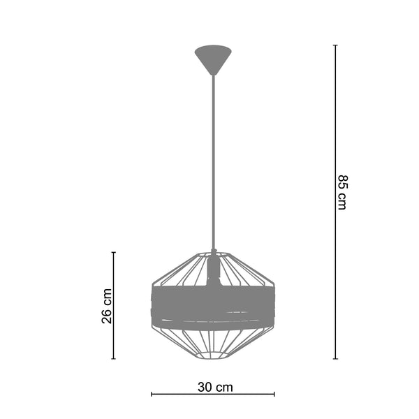 <transcy>Suspensão TRESSÉ-BHAMO B  30cm - 1 Luz </transcy>