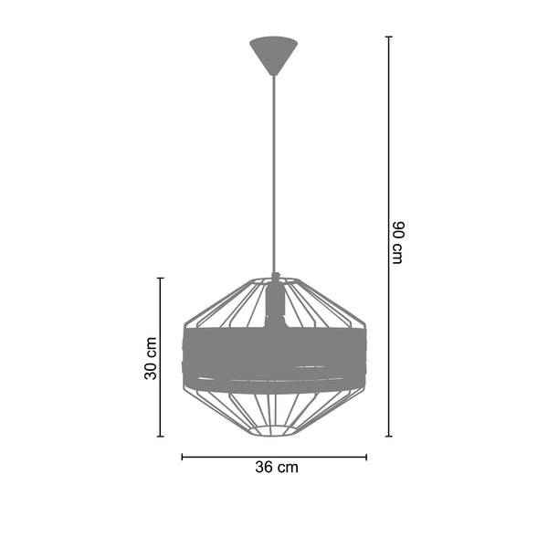 <transcy>Suspensão TRESSÉ-BHAMO C  36cm - 1 Luz </transcy>