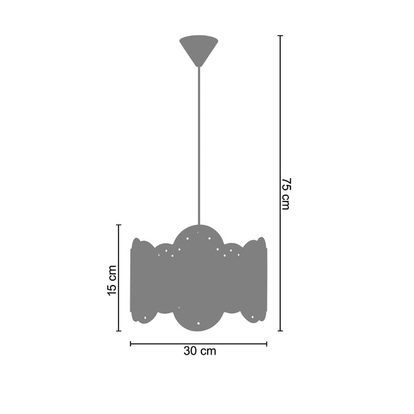 <tc>Suspensão NUAGE  30cm - 1 Luz   </tc>