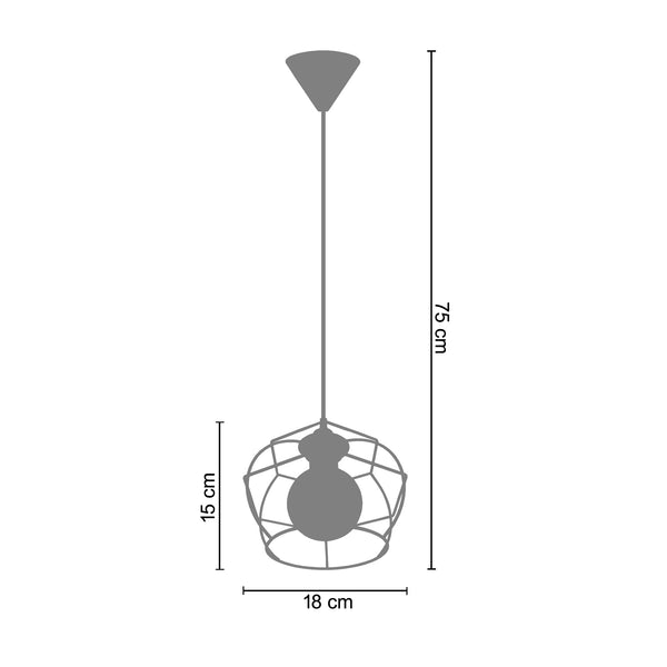 <tc>Suspensão VILLEPOT  18cm - 1 Luz  </tc>