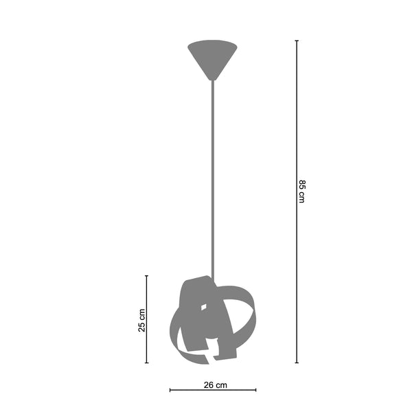 <tc>Suspensão TOUVOIS  26cm - 1 Luz   </tc>