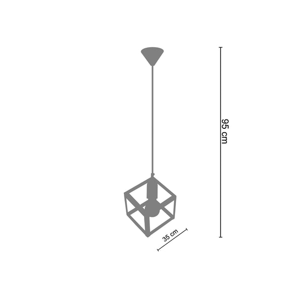 <transcy>Suspensão HEXAÈDRE B  35cm - 1 Luz </transcy>