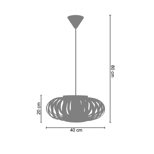 Suspension BOKBLAD OVALT A 40cm - 1 Lumière