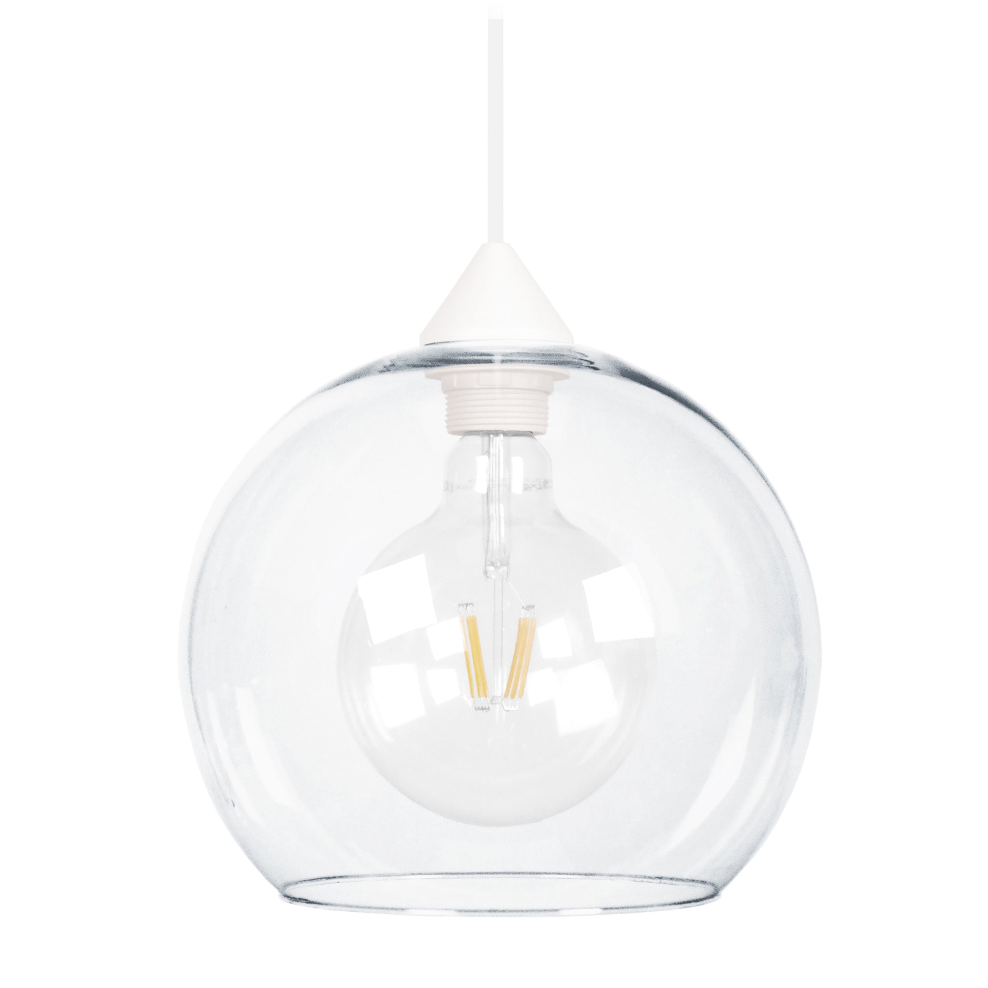 Suspension TOSEL GLOBO,verre  H80xD25xP25  cm.