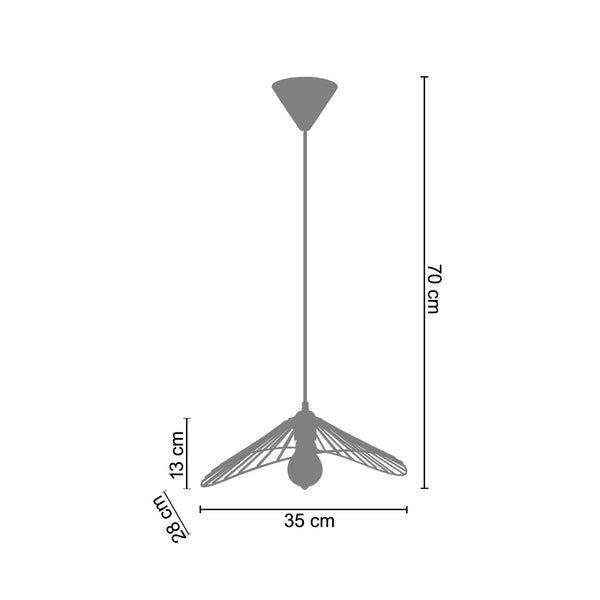 <tc>Suspensão LADY DI  35cm - 1 Luz  </tc>