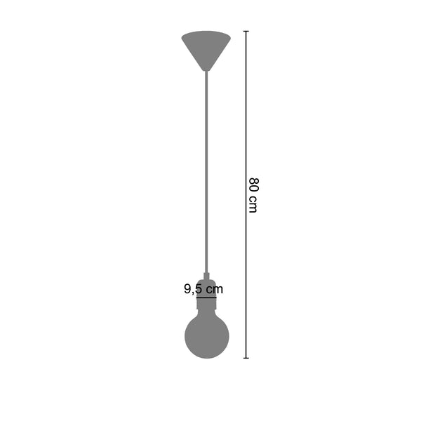 Suspension TOSEL BAO,métal  H80xD9,5xP9,5  cm.